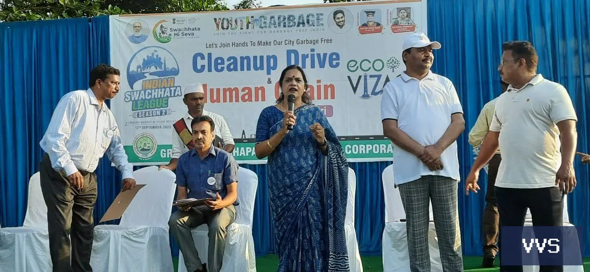 CLEANUP DRIVE & HUMAN CHAIN — Visakha Valley School — photo 4