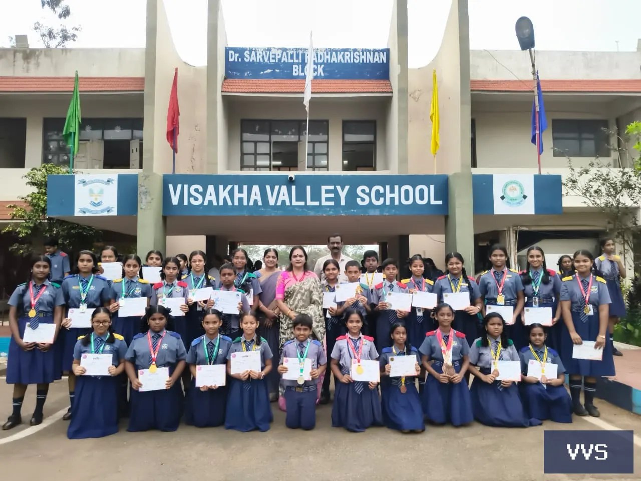Handwriting winners of class 6 & 8th