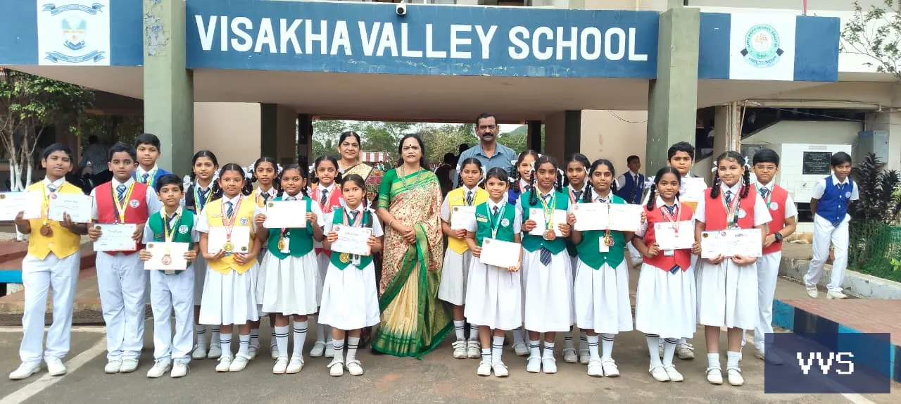 Winners of Handwriting Competition. English, Hindi and Telugu Class.6 th