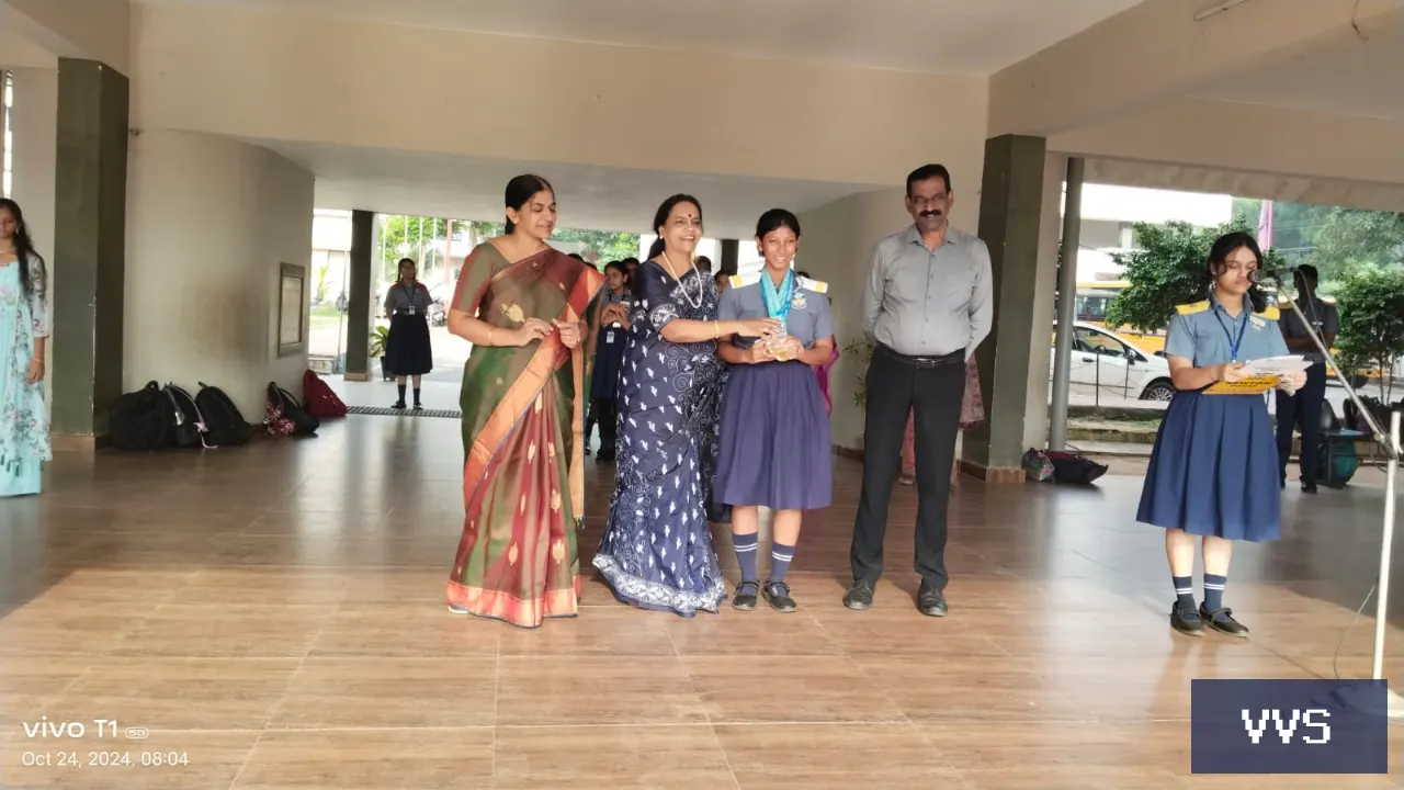 Greeshma Dontana of class 11 A participated in vsp District Roller skating
                  championship and won 3 go