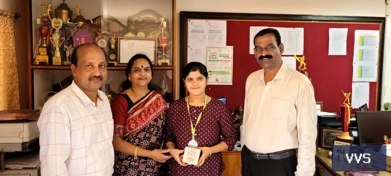 L Mounika of last year 12 commerce batch won Zonal Silver medal in International
                  Commerce Olympiad.