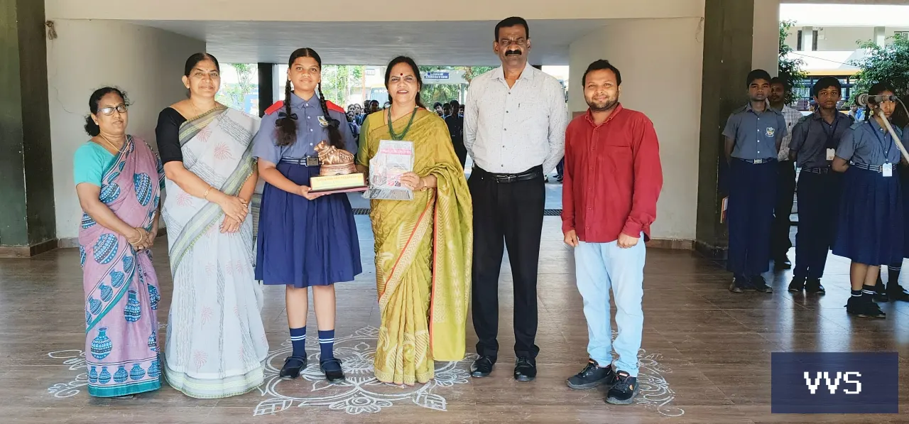 Class-9E Koppaka Sri Shrestha awarded the title as UGADI NATIONAL NANDI AWARD 2024
                  for her Excellenc