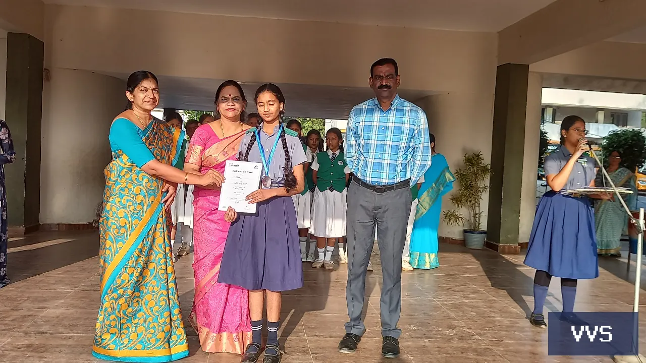 N.Thanmai of class 10 won silver medal.