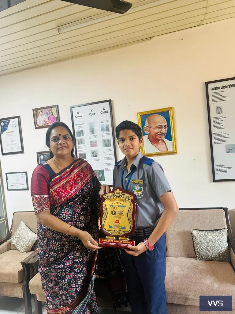 K.Rohan of class 8C Secured 1st rank in State level Camp A.P conducted on 17th Dec
                  2023. Vidyarthi