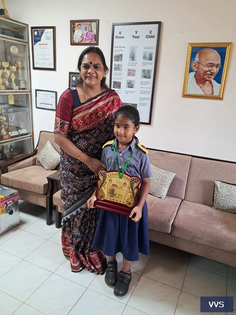 U.Venya of class 2 E Awarded as Karthika Natya Deepika. conducted on December 3 Rd
                  at Samarlakota.