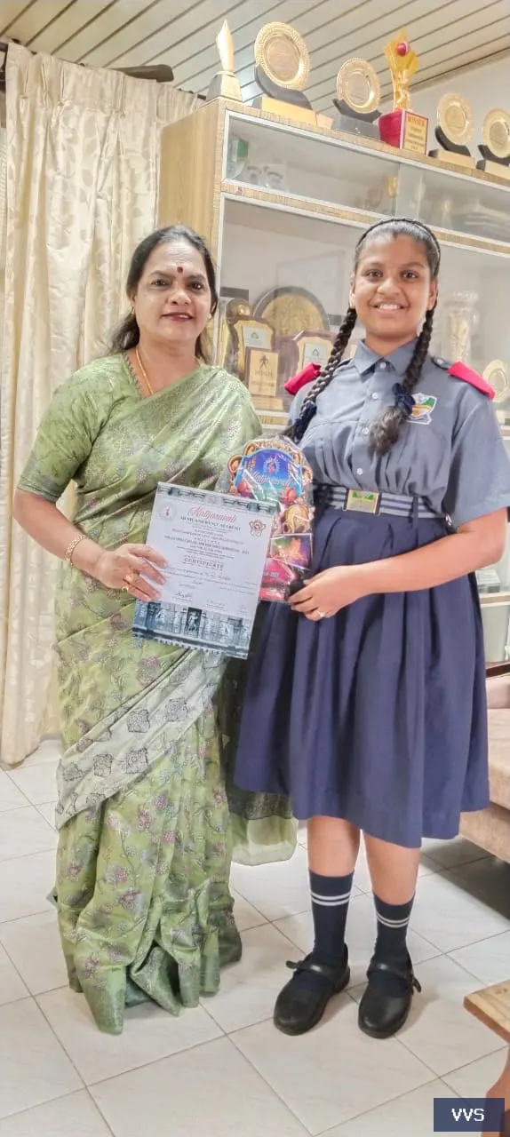 E.K.SRI SRESHTA AND P.PRANAVI WINNERS OF DUET. ALL INDIA CLASSICAL AND FOLK DANCE
                  COMPETITION-2023