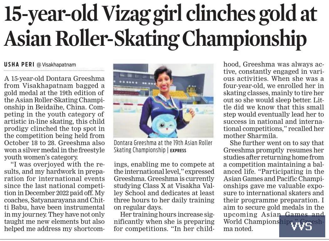 ASIAN ROLLER SKATING CHAMPIONSHIP-GREESHMA
