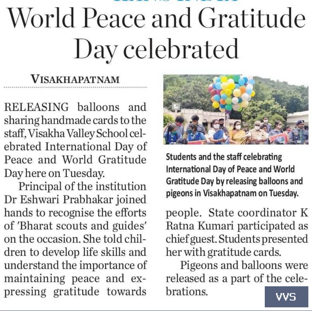 WORLD DAY PEACE AND GRATITUDE DAY