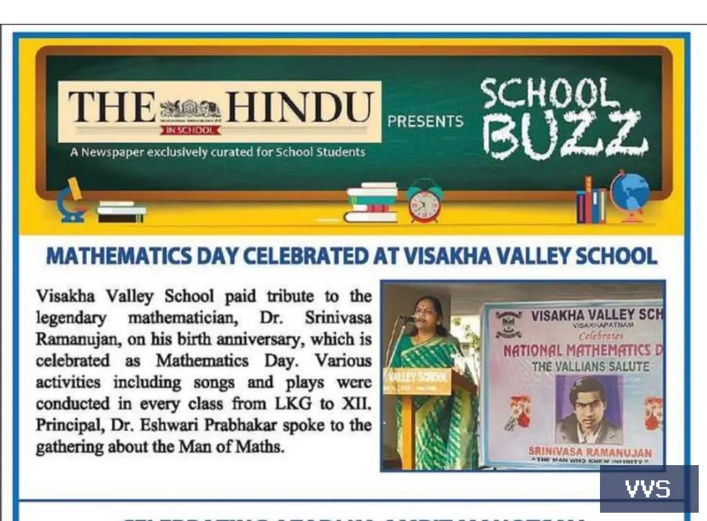 MATHEMATICS DAY CELEBRATED AT VVS