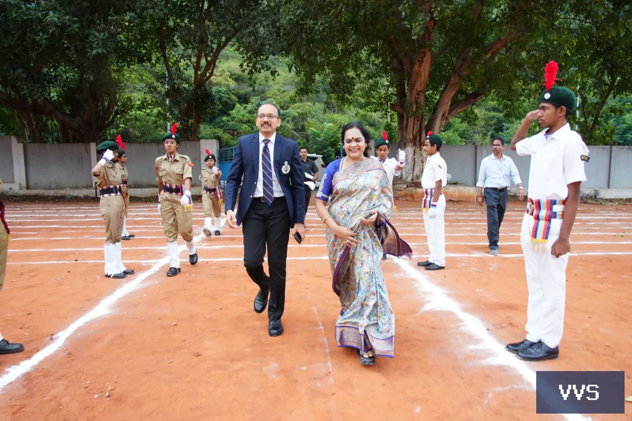 Investiture ceremony on the school campus